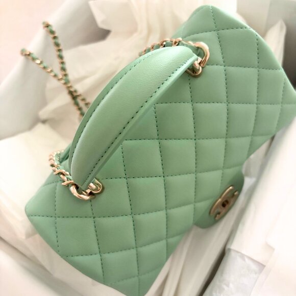 NEW Chanel top handle mini rectangular flap - 23P - Picture 7 of 10